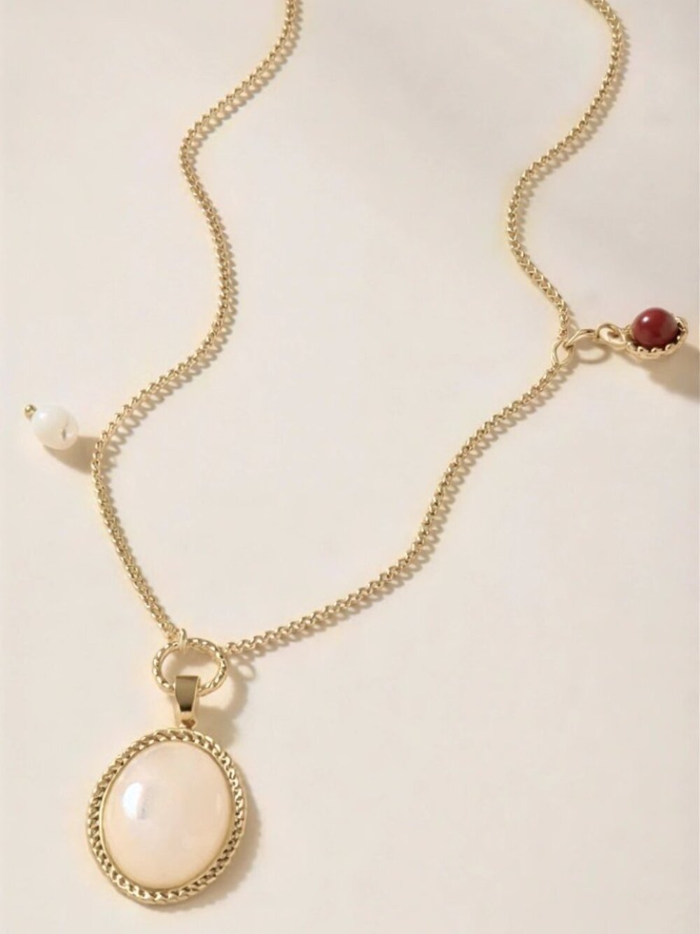 Francesca's Lorie Rose Quartz Pendant Necklace